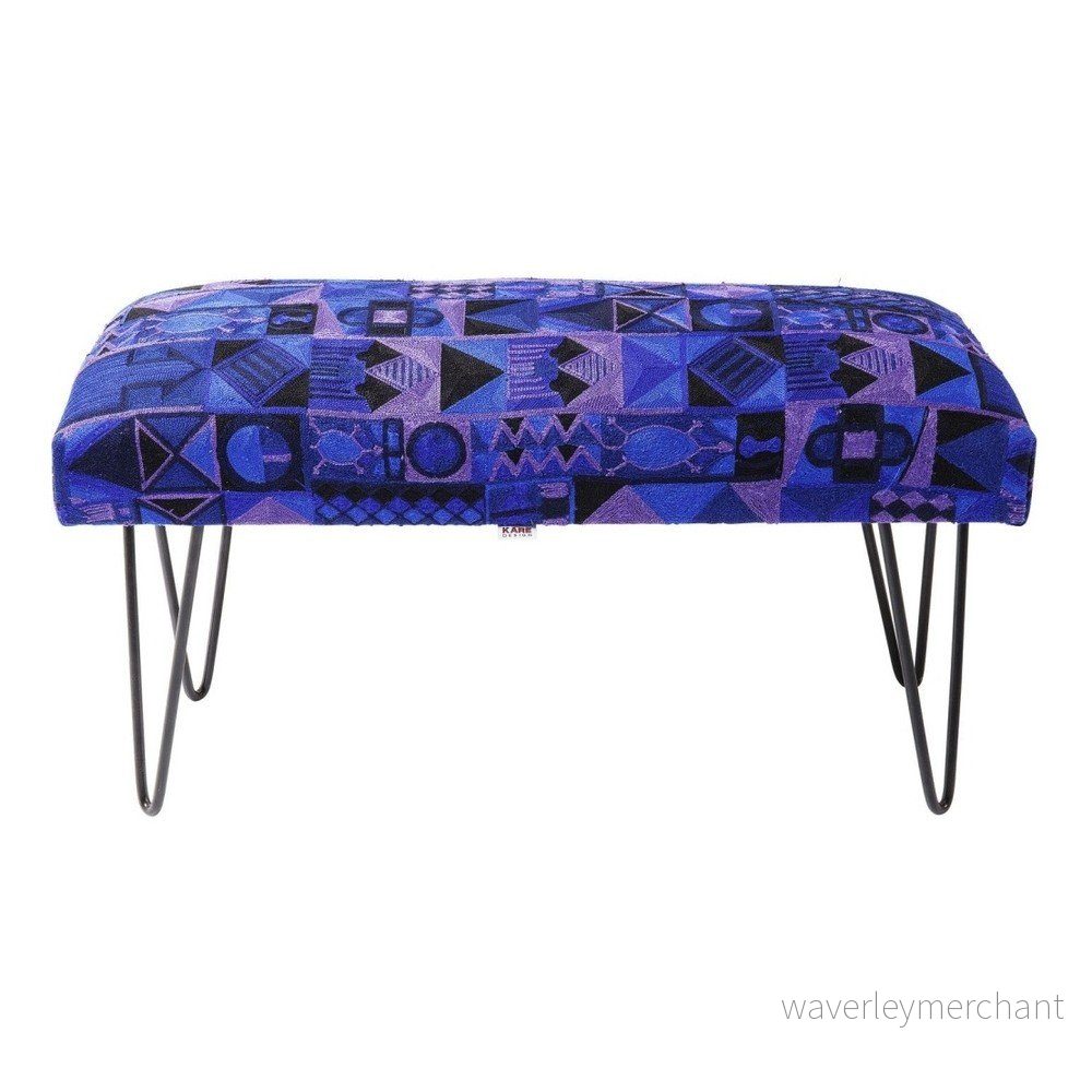 Modrá podnožka Kare Design Etno, délka 80 cm v:1084986