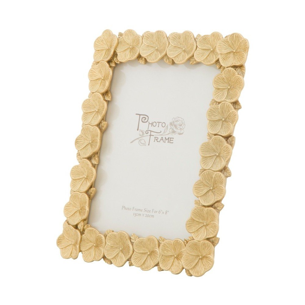 Žlutý fotorámeček v pryskyřicovém rámu Mauro Ferretti Flower Glam, 15 x 20 cm v:1227262