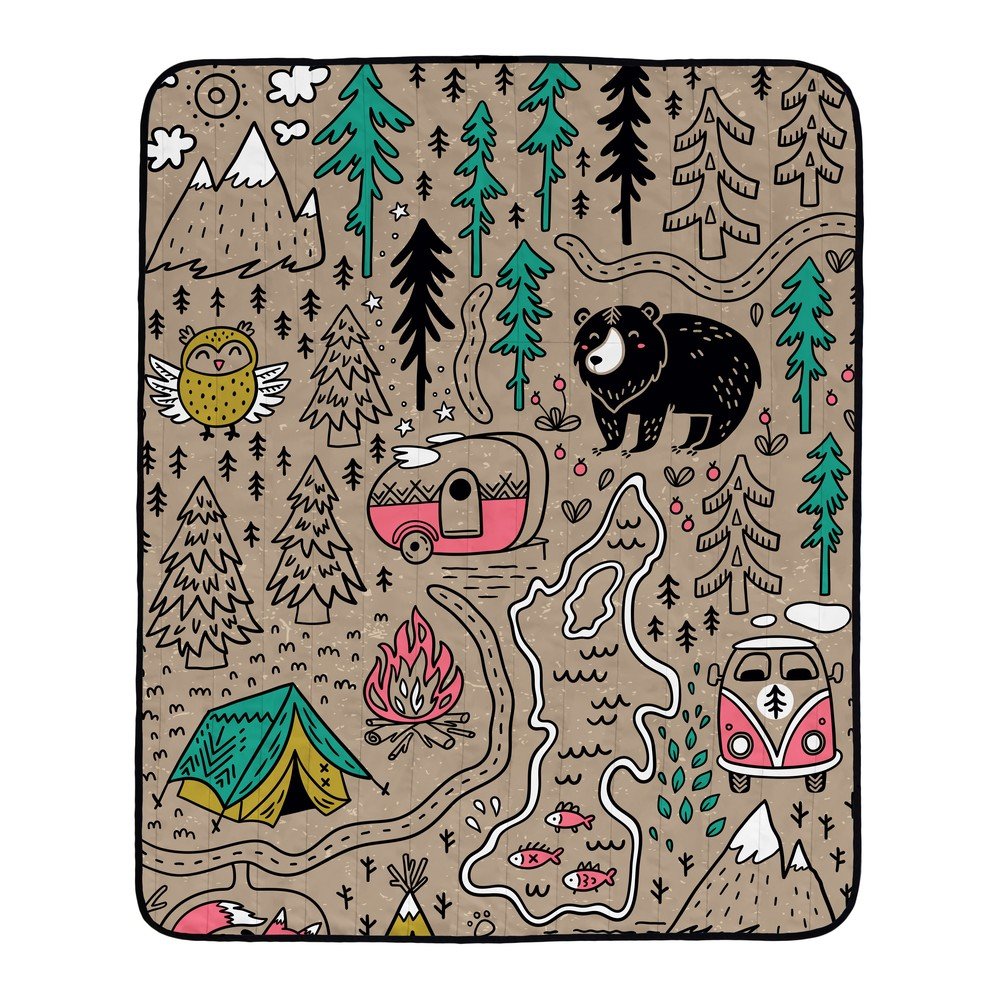 Pikniková deka z mikrovlákna 145x180 cm Camping – Butter Kings v:1446828