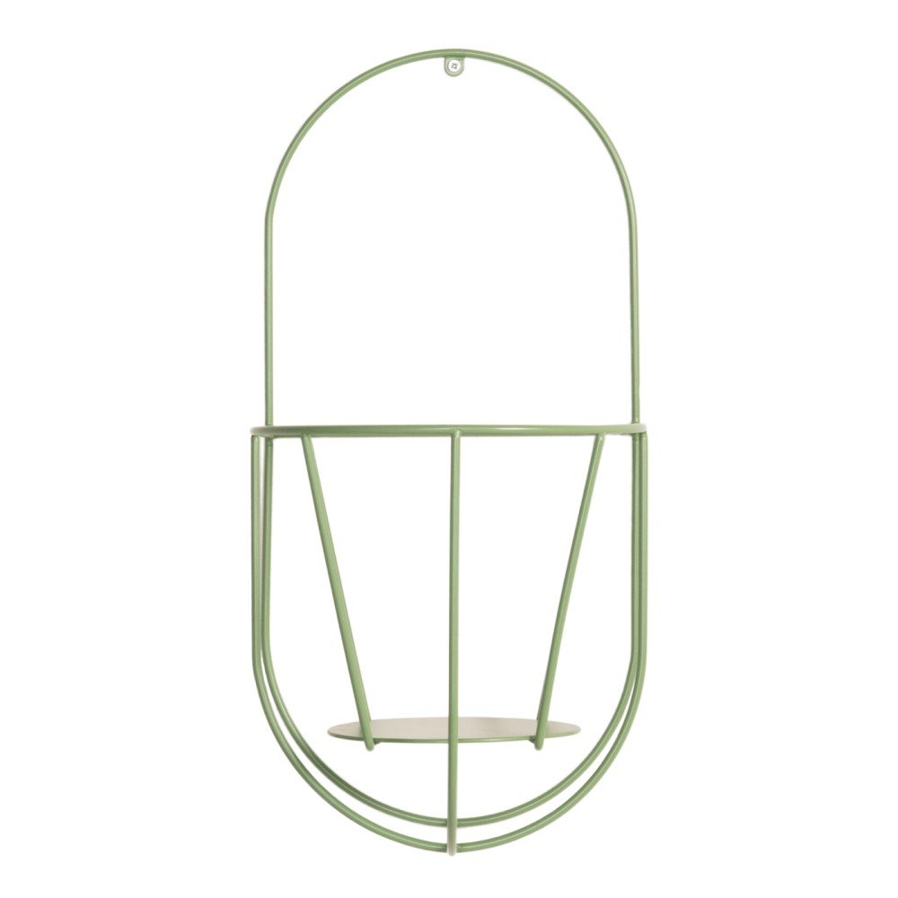 Zelený nástěnný držák na květináče OK Design, výška 46 cm v:1021308