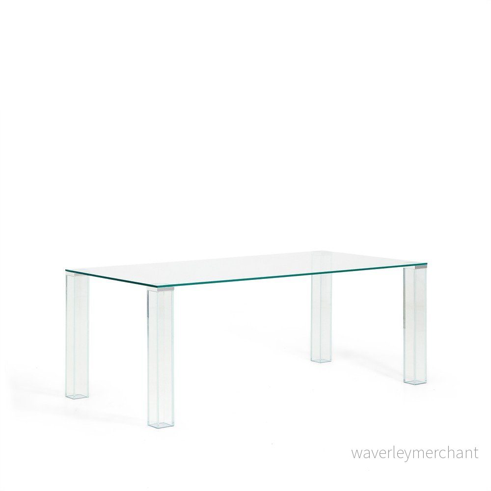 Skleněný jídelní stůl 100x200 cm Adularia – Kave Home v:1832346
