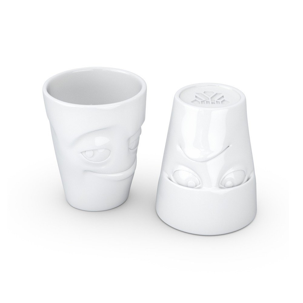 Sada 2 bílých hrnků z porcelánu 58products Grumpy & Impish v:756196
