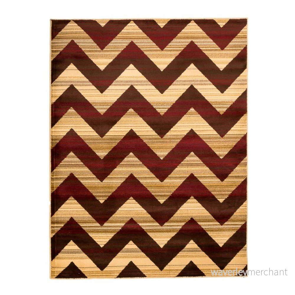 Hnědý vysoce odolný koberec Floorita Inspiration Zig Zag, 140 x 195 cm v:1164860