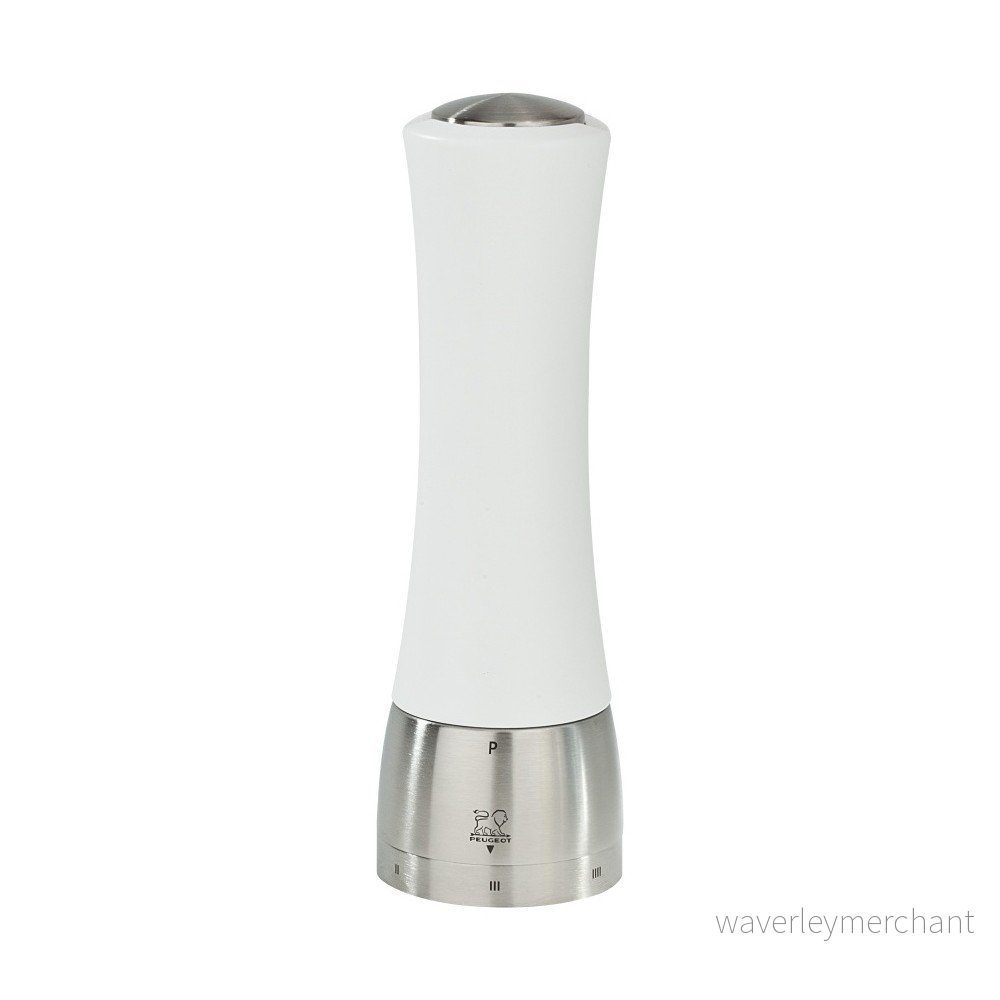 Bílý mlýnek na sůl Peugeot Madras, výška 21 cm v:714378