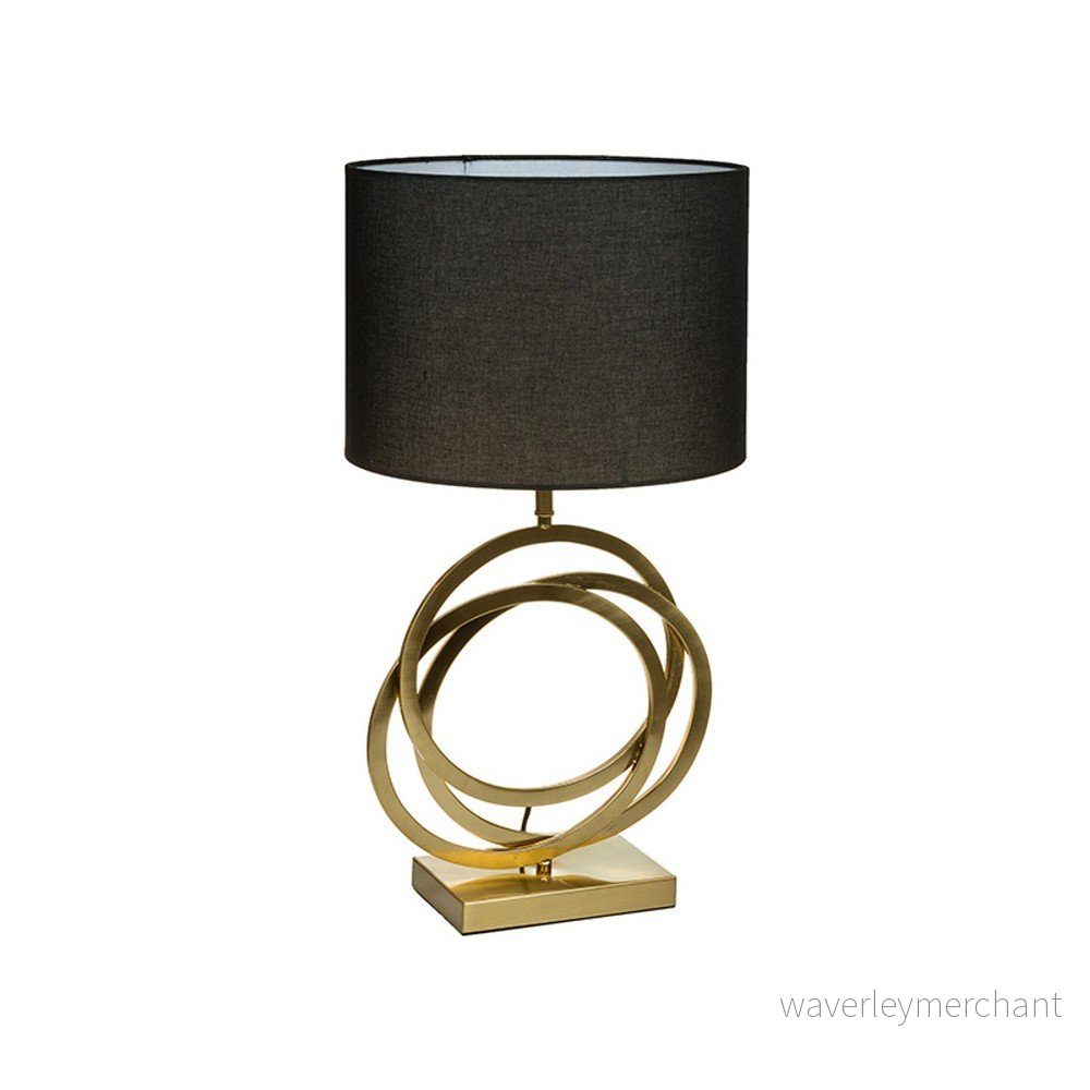 Černá stolní lampa se základnou ve zlaté barvě Santiago Pons Tify v:958532