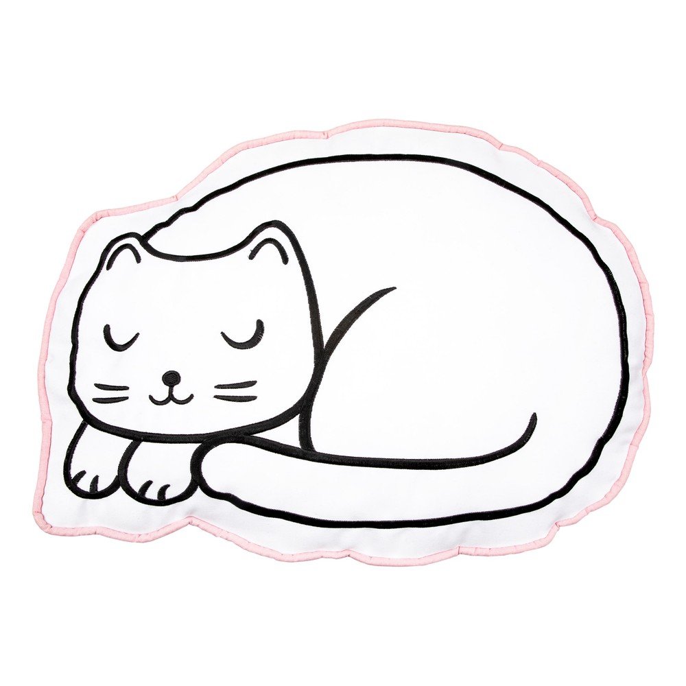 Bílý polštářek Sass & Belle Cat Nap Time v:1152618