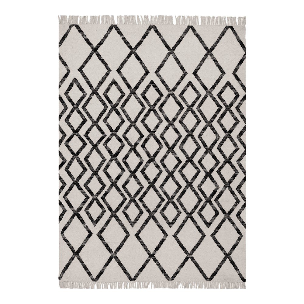 Béžovo-černý koberec Asiatic Carpets Hackney Diamond, 160 x 230 cm v:1334808