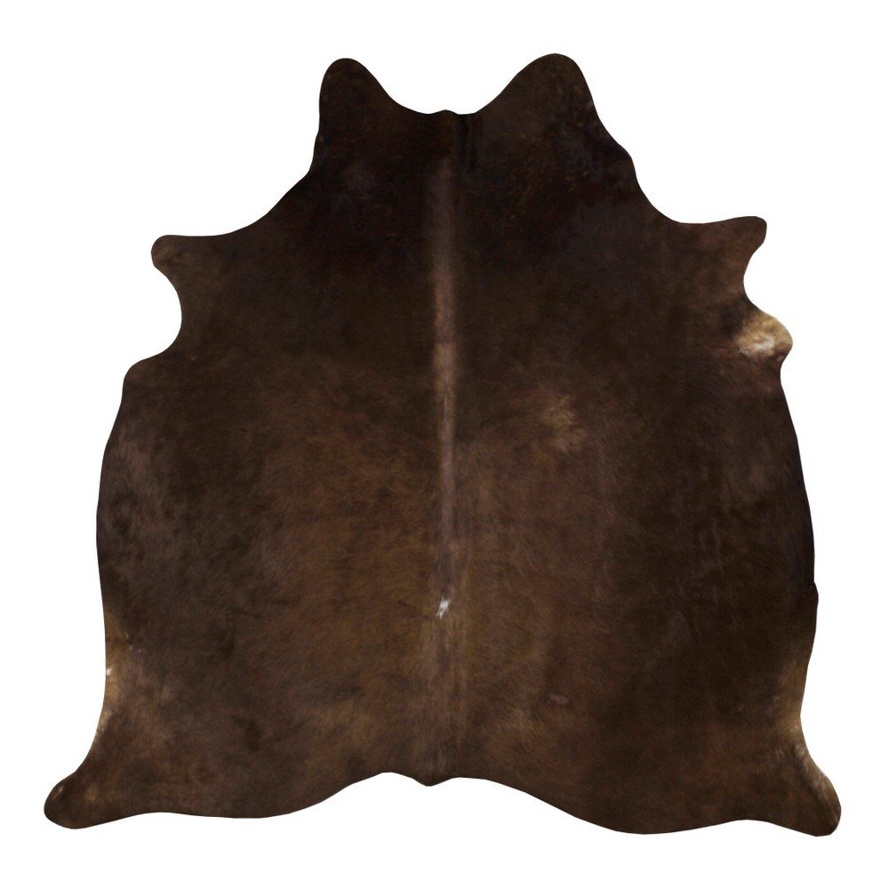 Hnědý koberec z hovězí kůže, 180 x 155 cm v:957948
