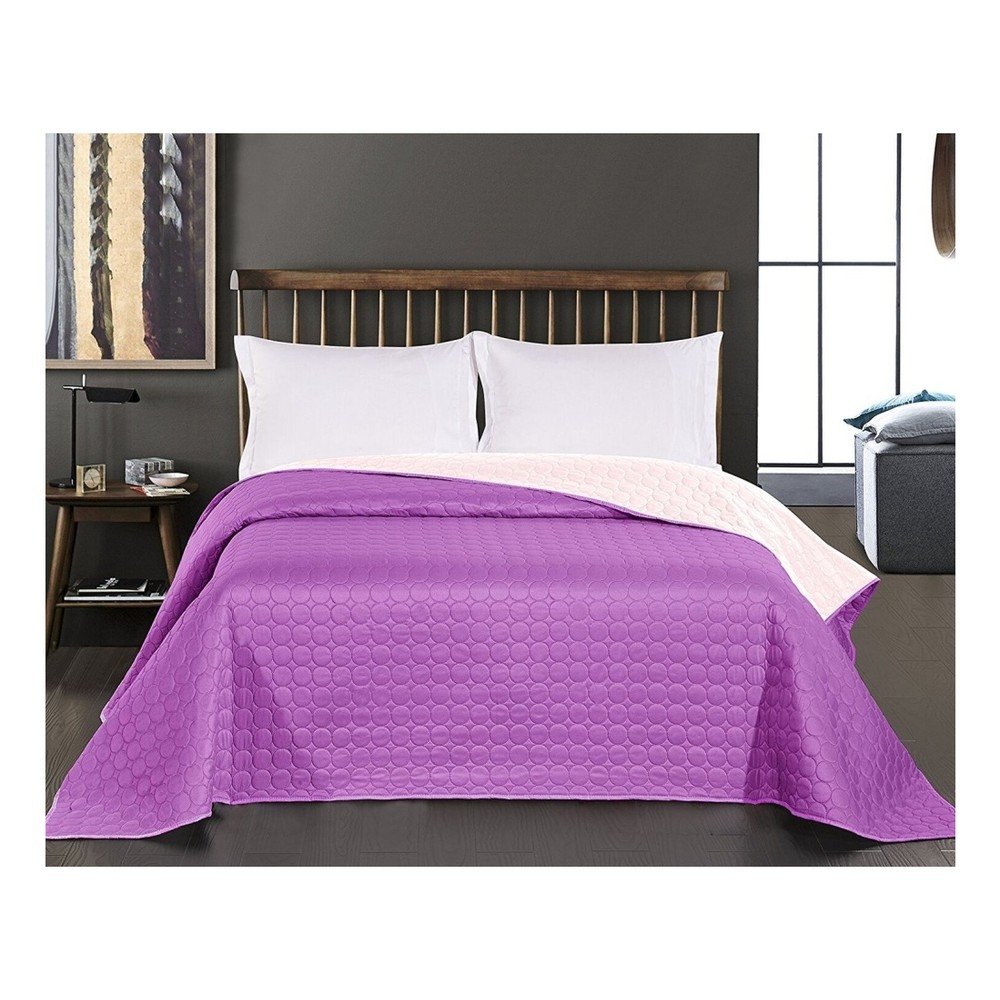 Fialový oboustranný přehoz z mikrovlákna DecoKing Salice, 260 x 280 cm v:1050390