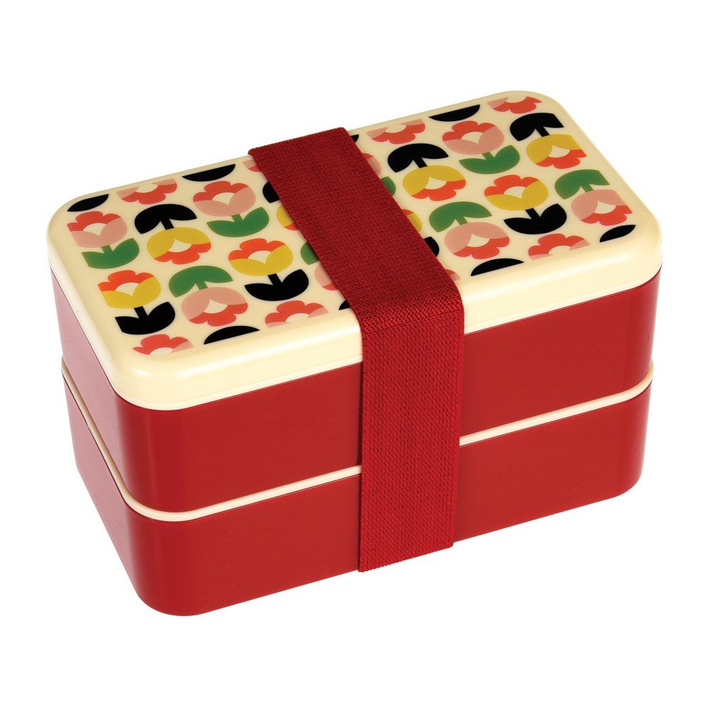 Dvoupatrový obědový box s příborem Rex London Tulip Bloom v:931224
