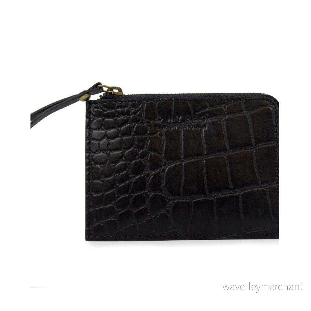 Černá kožená peněženka na drobné O My Bag Luxury v:1047472