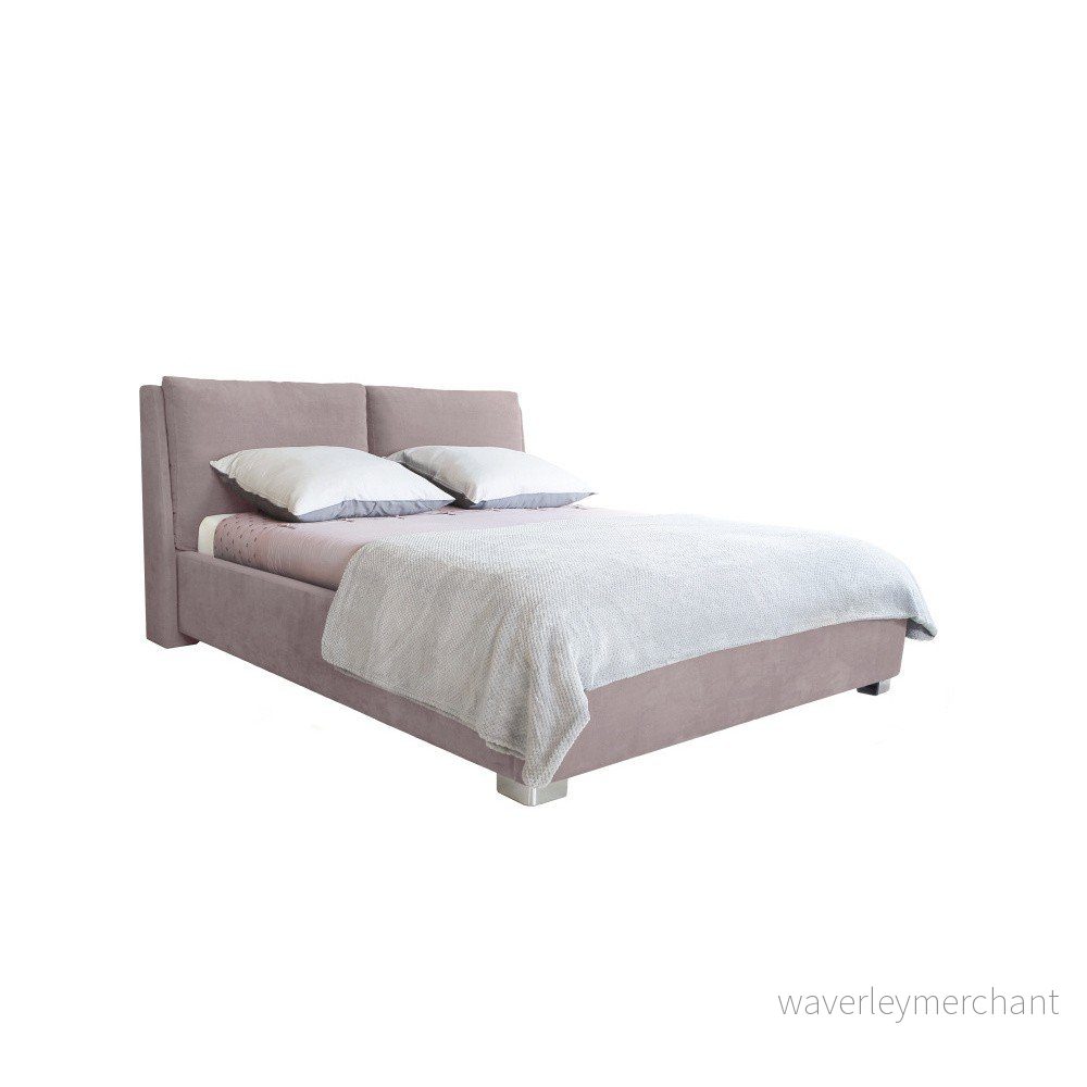 Světle růžová dvoulůžková postel Mazzini Beds Vicky, 180 x 200 cm v:932066