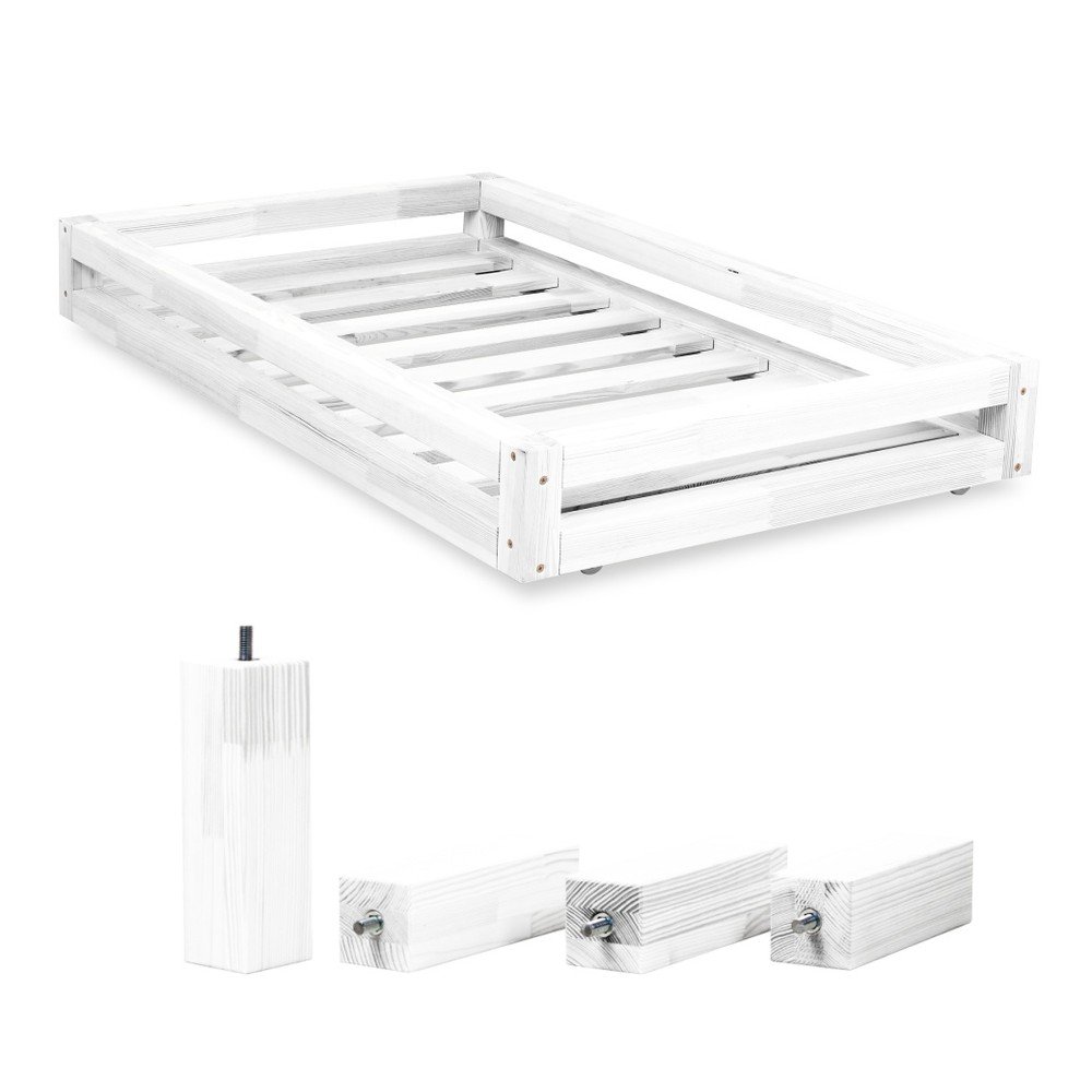 Set bílé zásuvky pod postel a 4 prodloužených nohou Benlemi, pro postel 80 x 180 cm v:842078