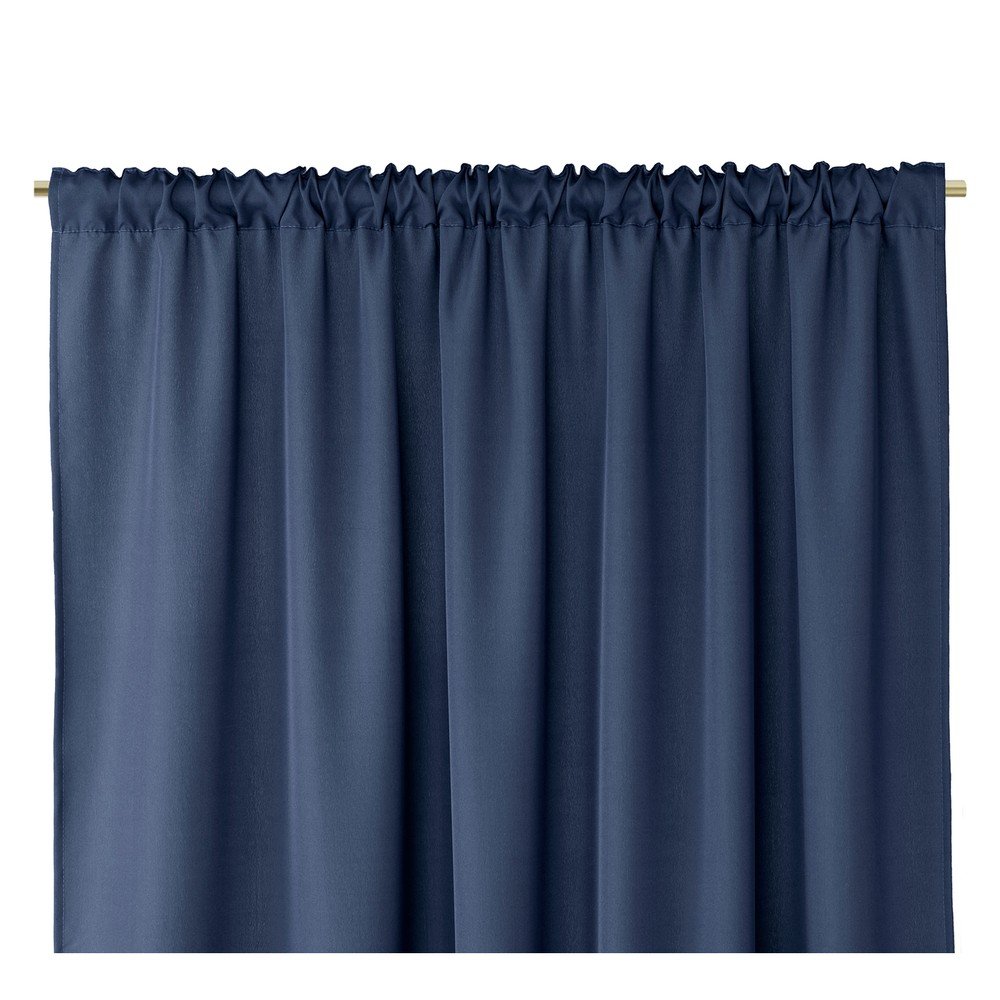 Modrý závěs AmeliaHome Pleat, 140 x 250 cm v:1382223