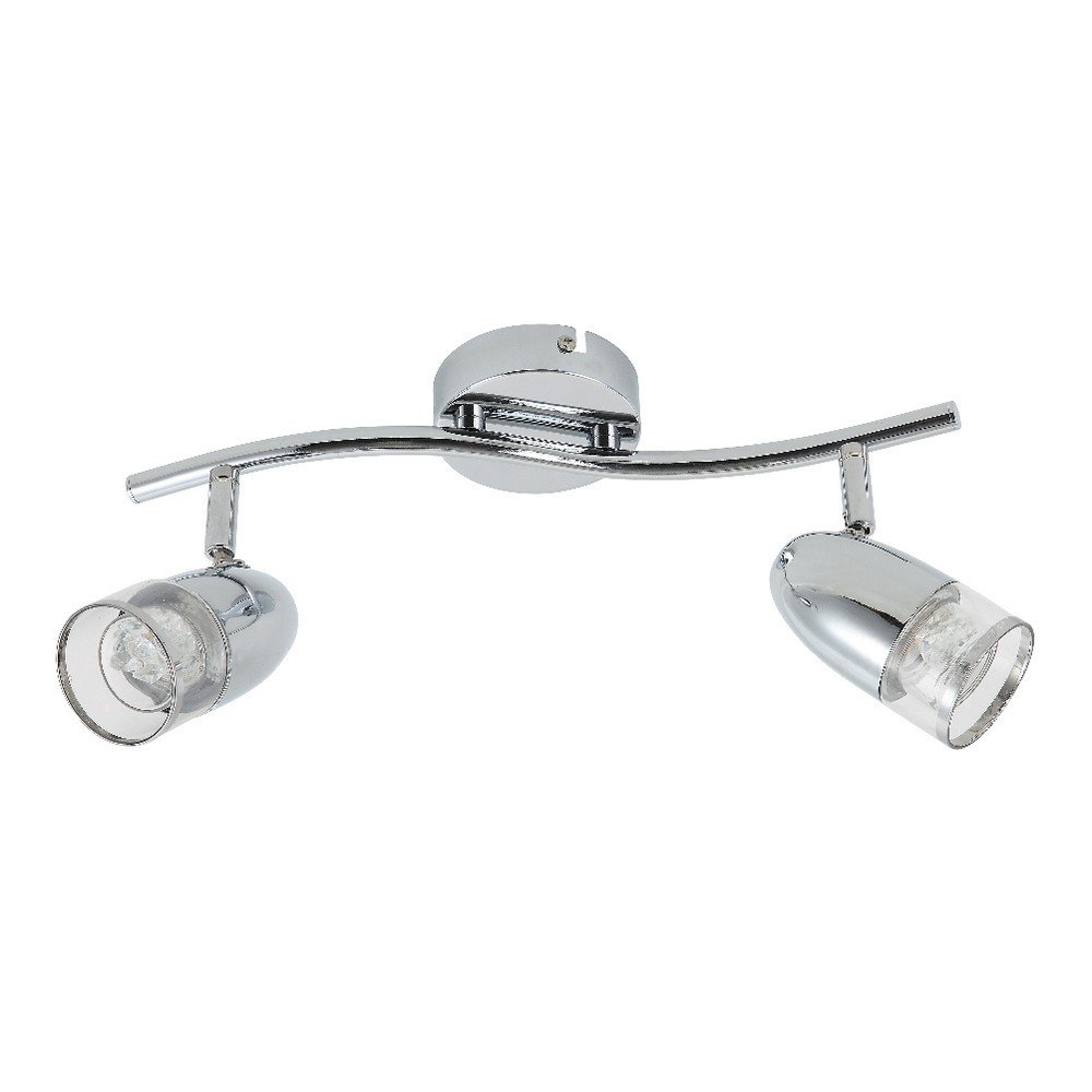 Stropní svítidlo ve stříbrné barvě pro 2 žárovky s LED světlem SULION Perls v:1201194