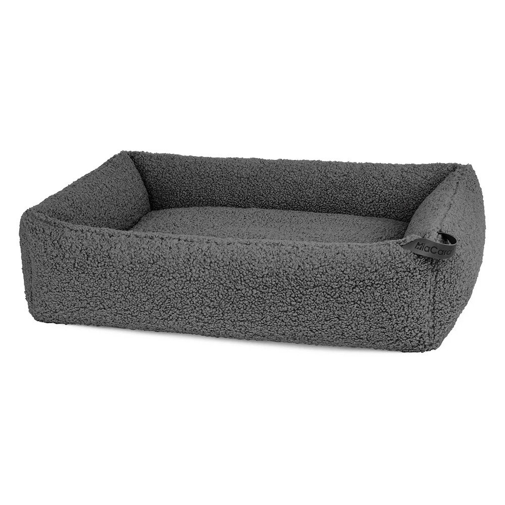 Tmavě šedý pelíšek pro psa z materiálu bouclé 71x91 cm Senso Graphite M – MiaCara v:1675616