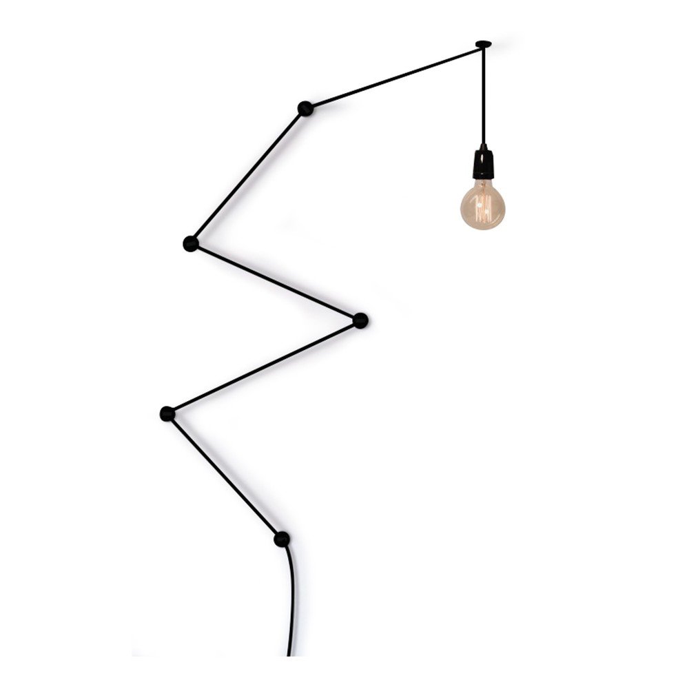 Černé nástěnné svítidlo Filament Style Snake Lamp v:1189670