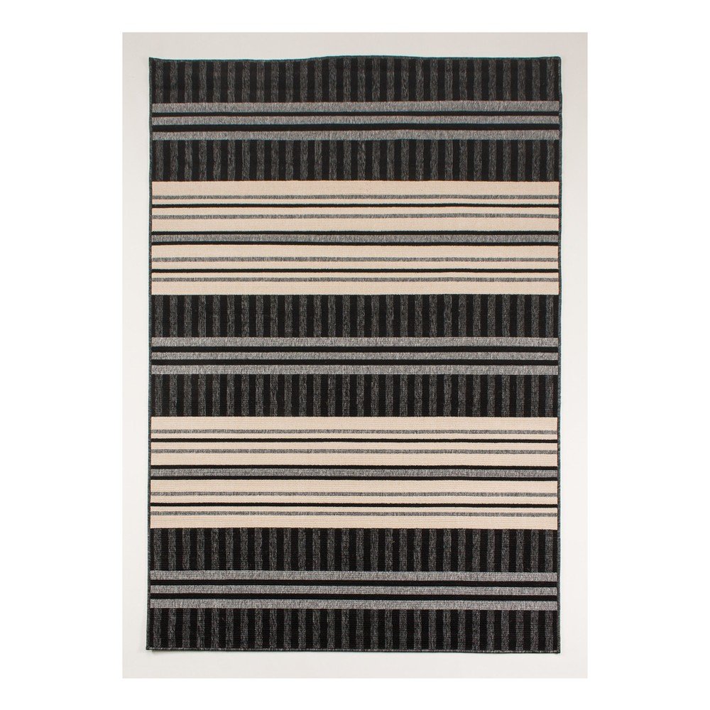 Černo-béžový koberec vhodný do exteriéru Opall, 170 x 120 cm v:1055032