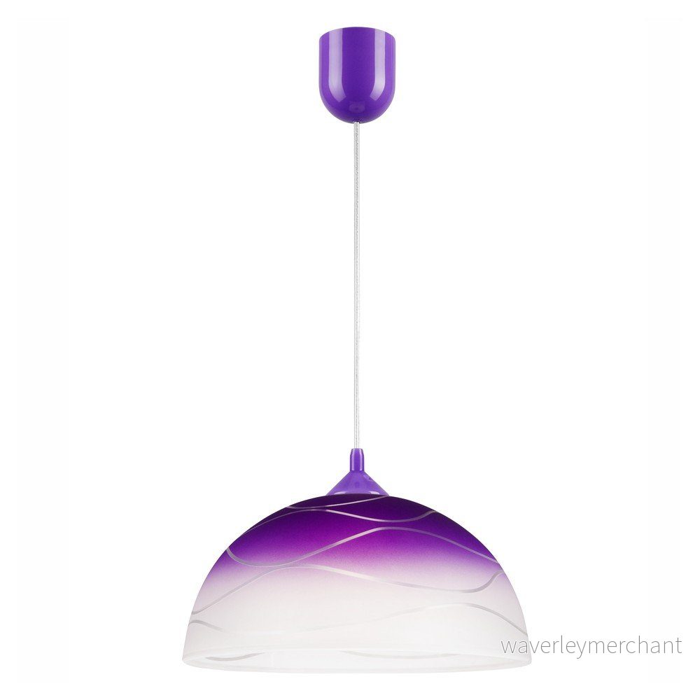 Fialové závěsné svítidlo ø 30 cm Sfera – LAMKUR v:1215456