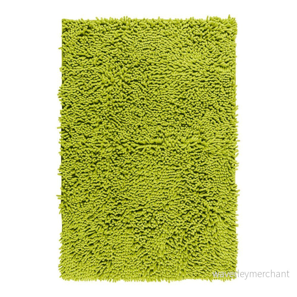 Zelená koupelnová předložka Wenko Chenille, 80 x 50 cm v:1133996