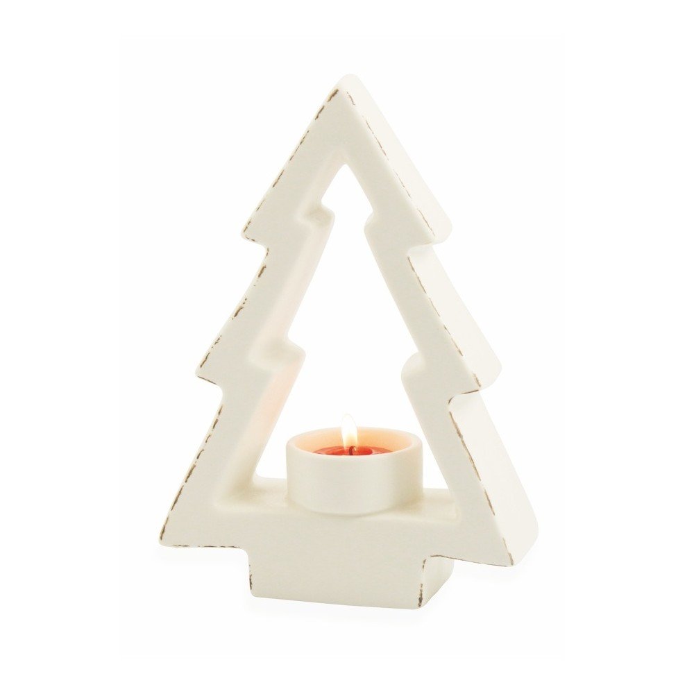 Bílý vánoční porcelánový svícen Villa d’Este Albero v:1132412 Bílý vánoční porcelánový svícen Villa d’Este Albero v:1132412