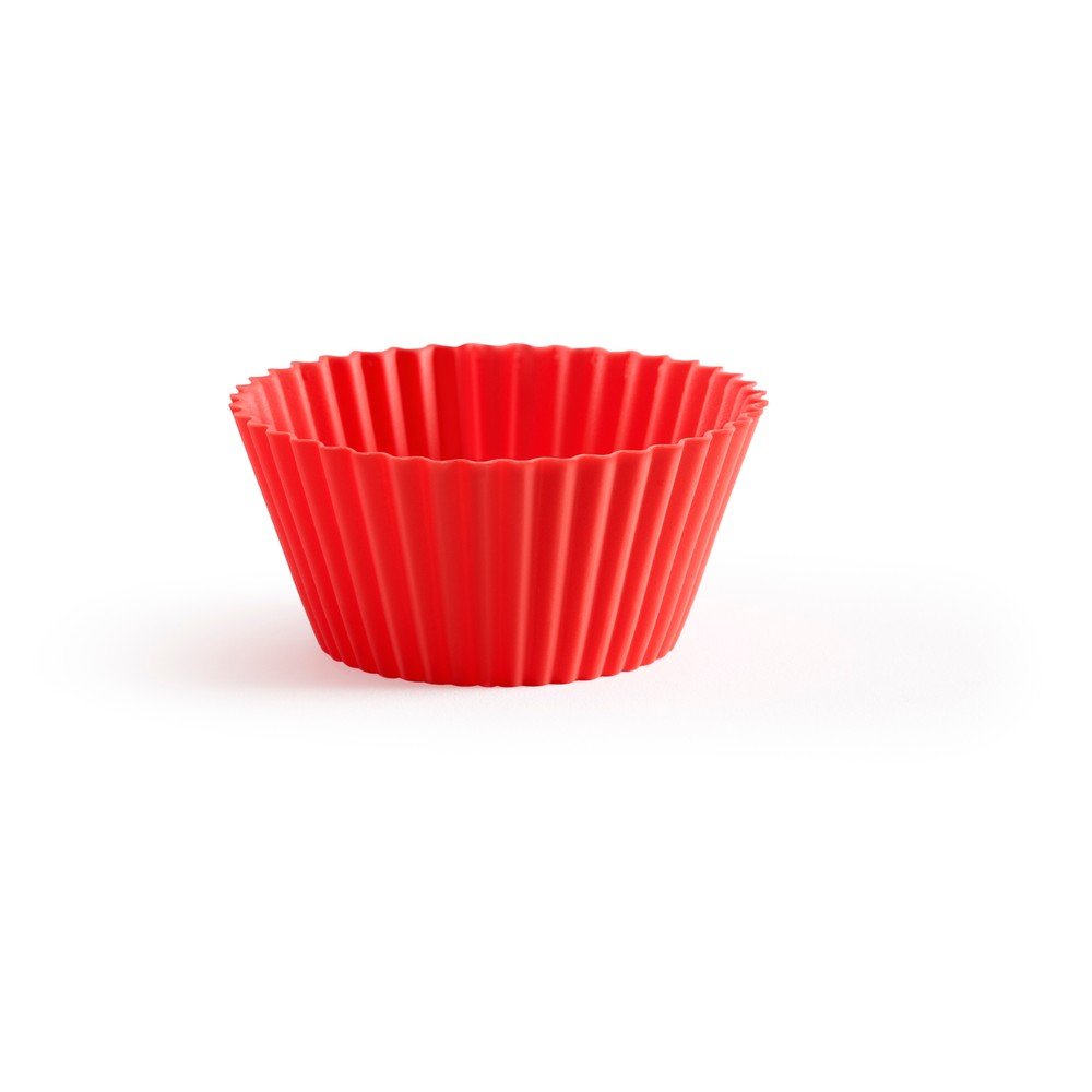 Sada 6 červených silikonových košíčků na muffiny Lékué Single, ⌀ 7 cm v:1235144