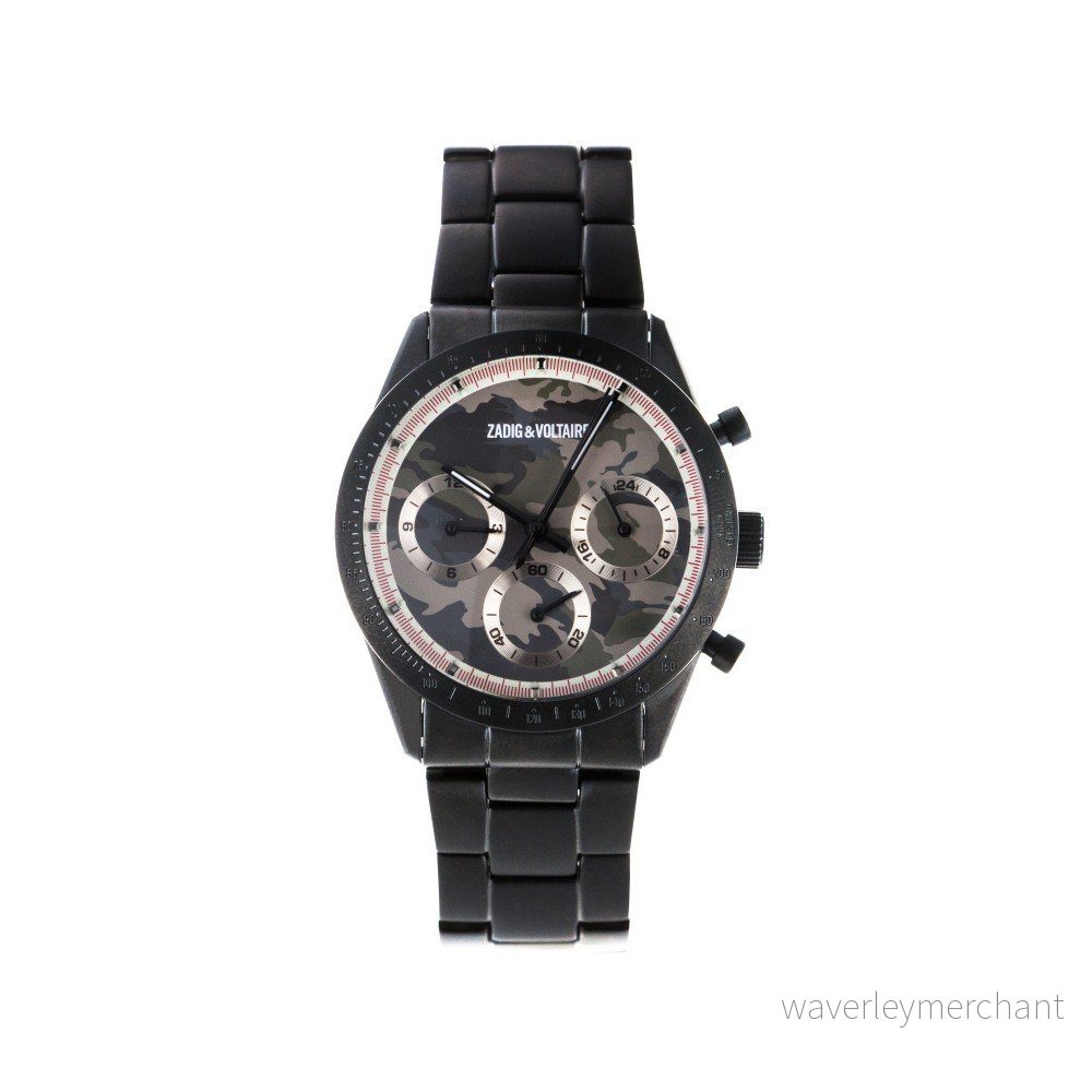 Pánské černé hodinky Zadig & Voltaire Army Boy v:1033326