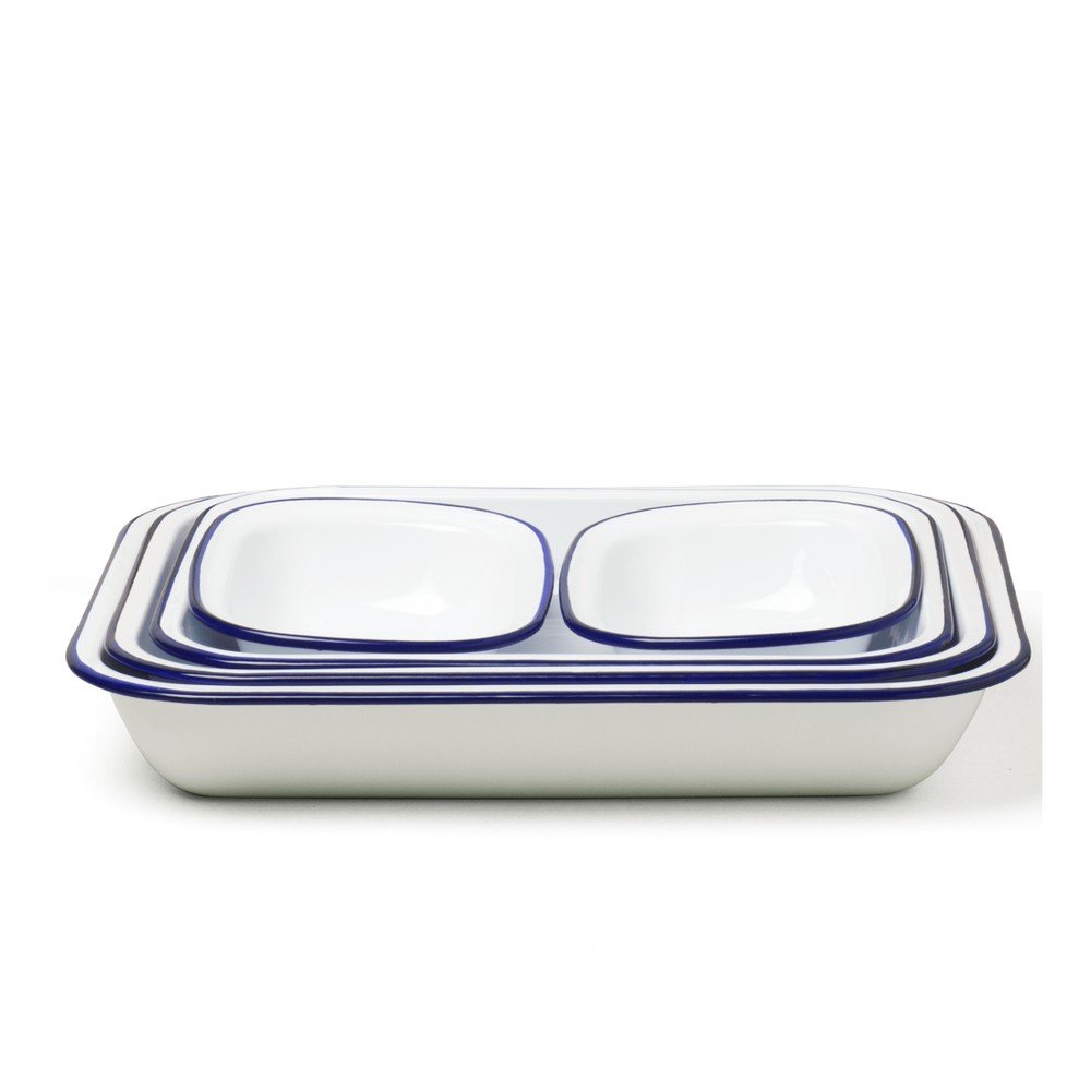 Sada 5 bílých smaltovaných pekáčů Falcon Enamelware v:889254