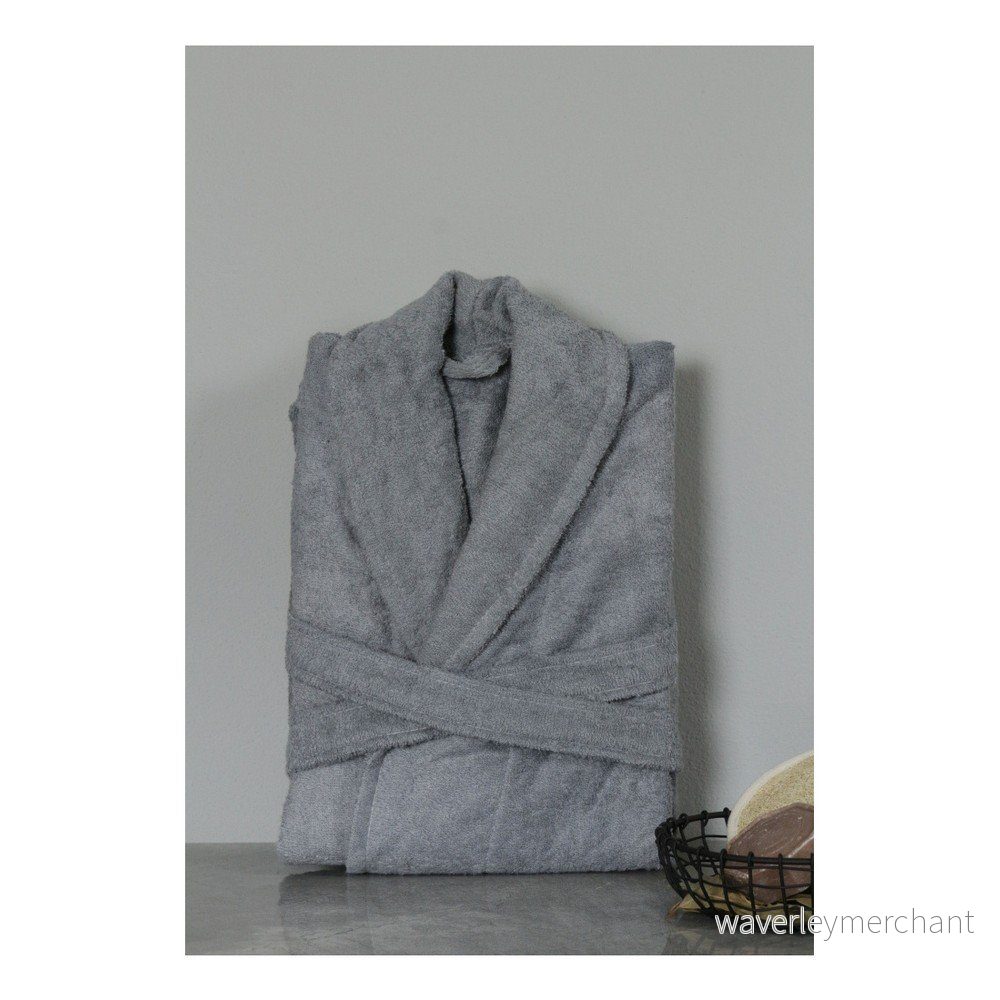 Šedý unisex župan z bavlny a bambusu My Home Plus Spa v:1192802