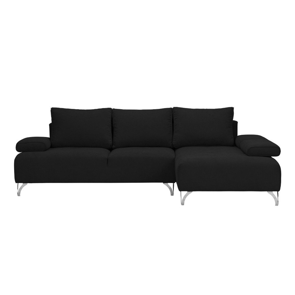 Černá rohová rozkládací pohovka Windsor & Co Sofas Virgo, pravý roh v:1069988