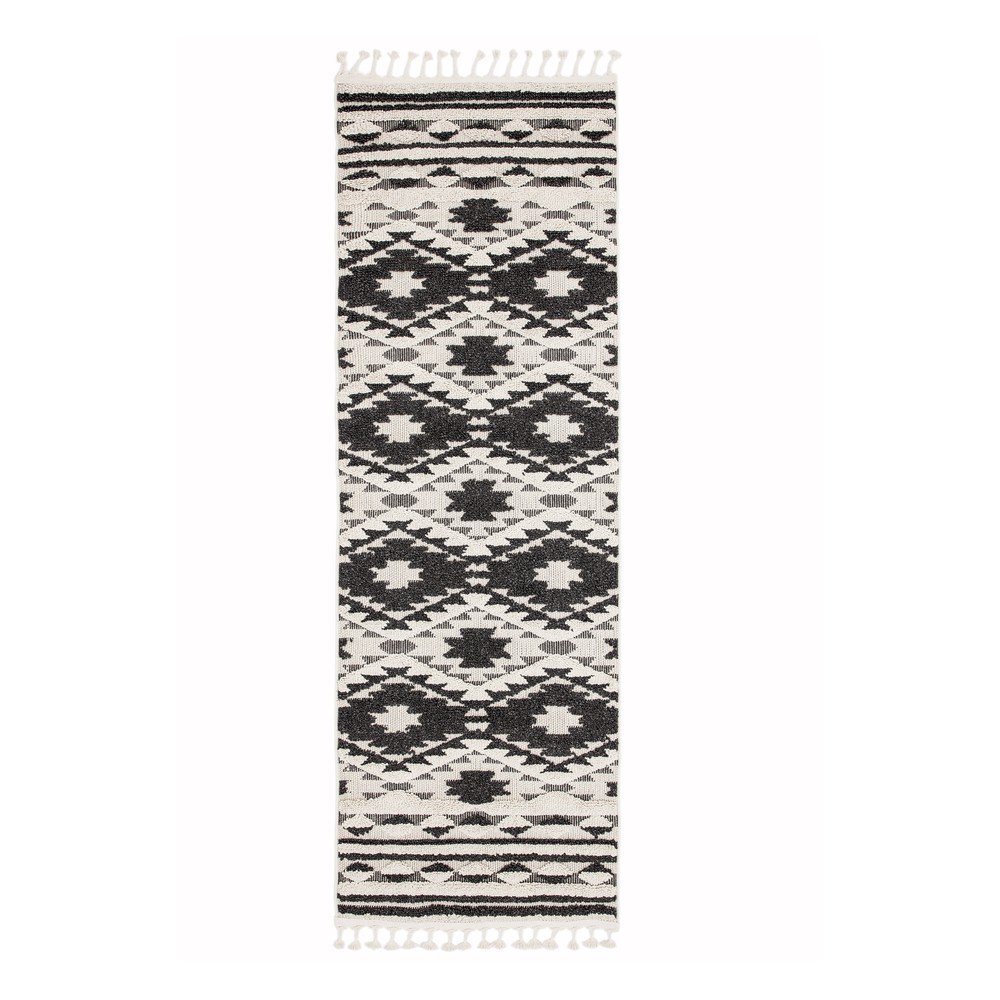 Černo-bílý koberec Asiatic Carpets Taza, 80 x 240 cm v:1366685