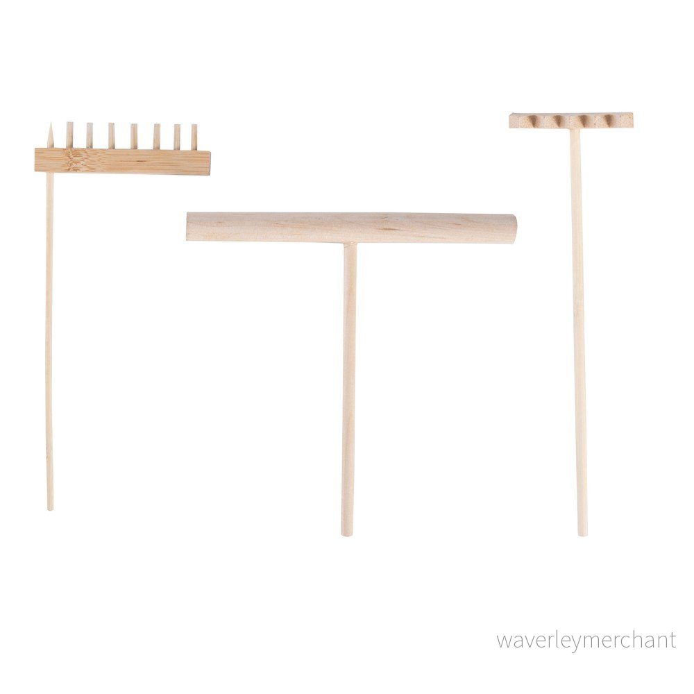 Set 3 bambusových náčiní pro údržbu zenové zahrady Esschert Design Zen v:1394105