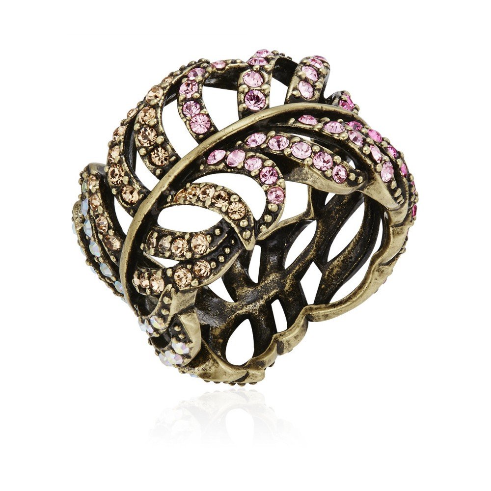 Prsten v bronzové barvě s krystaly Swarovski Saint Francis Crystals Celtic, vel. 56 v:1251558