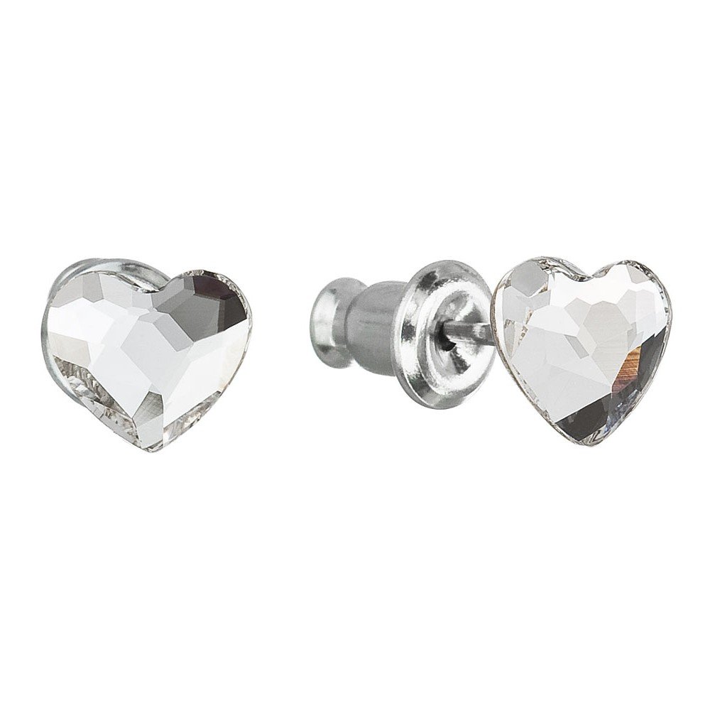 Náušnice se Swarovski krystaly ve tvaru srdce Je Veux Heart, ⌀ 7 mm v:1152132