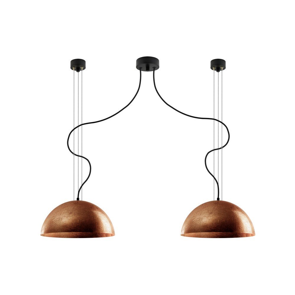 Závěsné světlo v měděné barvě Bulb Attack Cuatro, průměr 40 cm v:910210