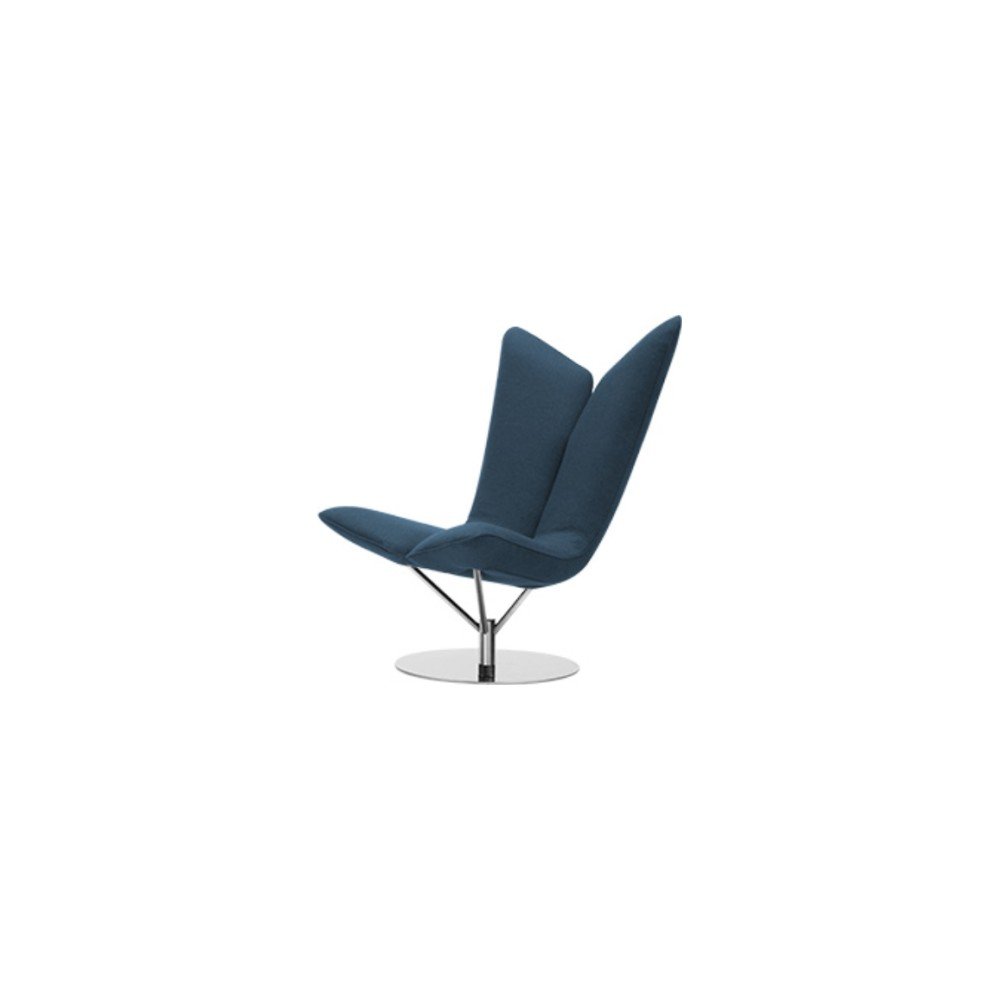 Tmavě modré křeslo Softline Angel Felt Melange Petrol v:1194418