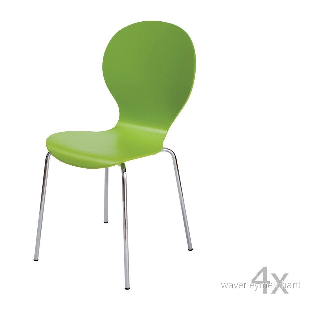 Sada 4 zelených jídelních židlí 13Casa Silhouette v:831164