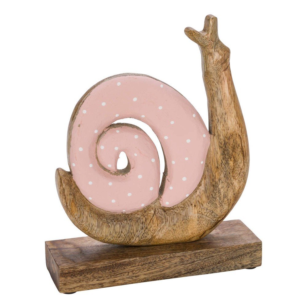 Dřevěná velikonoční dekorace s růžovými detaily Ego Dekor Snail v:1375181