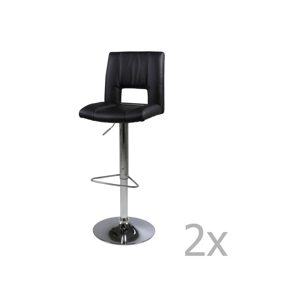 Sada 2 černých barových židlí Actona Wilma Barstool v:1035670