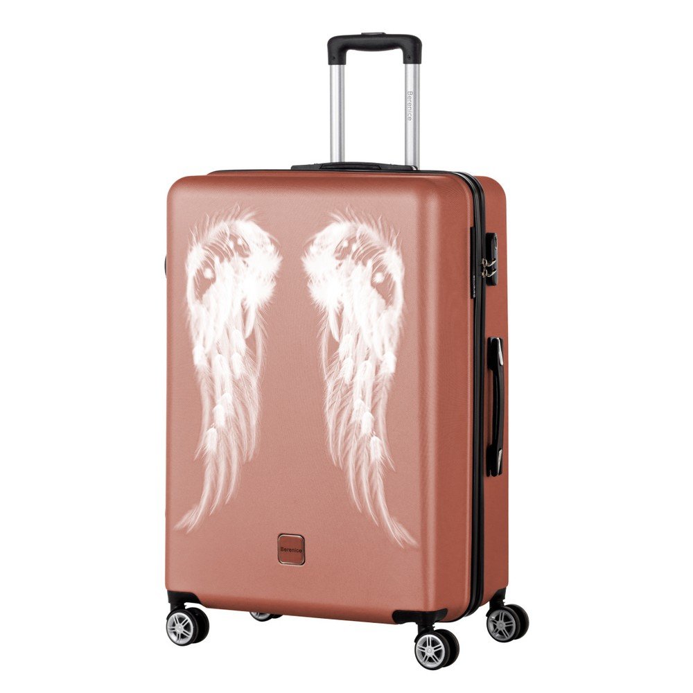 Starorůžový cestovní kufr Berenice Wings, 107 l v:1273838
