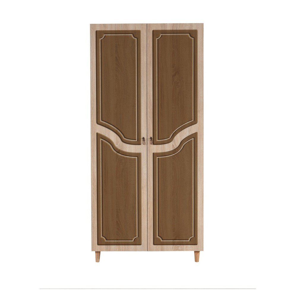 Dvoudveřová šatní skříň Stil Retro Brown, 90 x 192 cm v:1284732