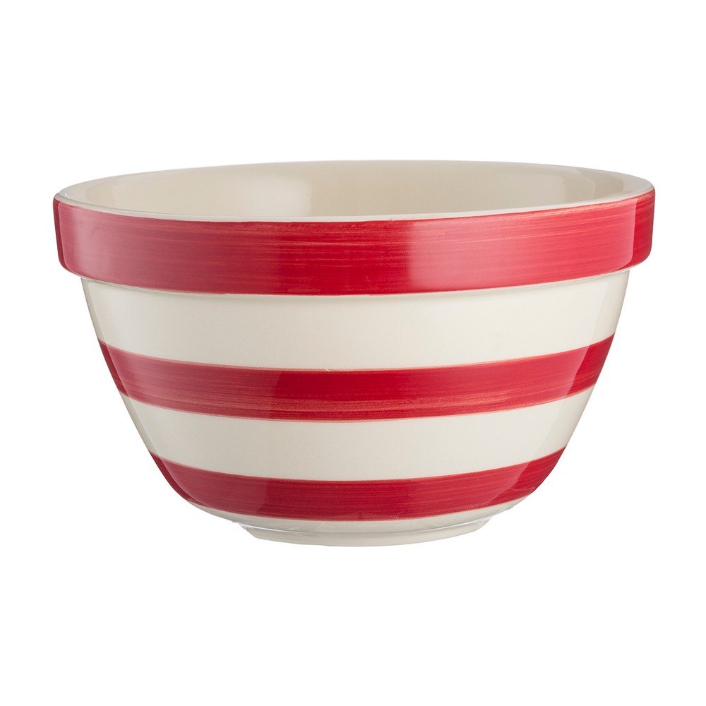 Červená proužkatá kameninová miska na puding Mason Cash Basin, ⌀ 20 cm v:1243622