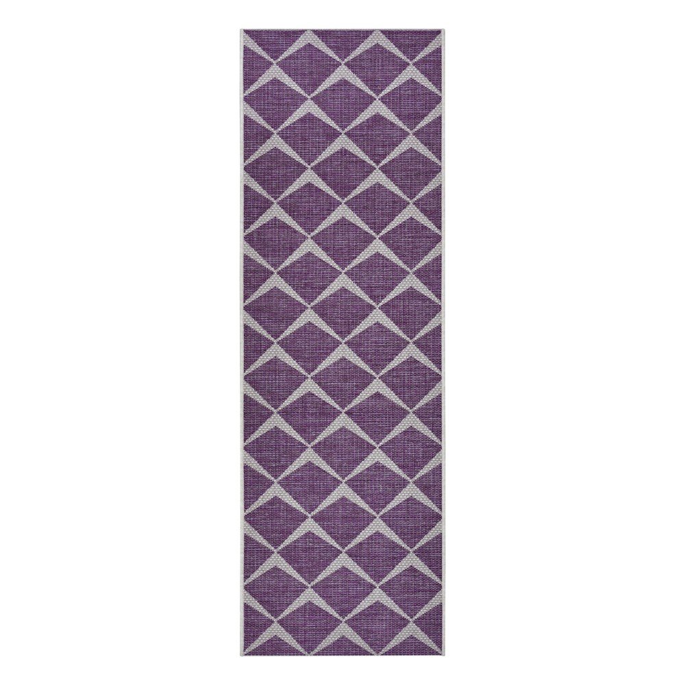 Fialovo-béžový venkovní běhoun NORTHRUGS Escala, 70 x 300 cm v:1424969
