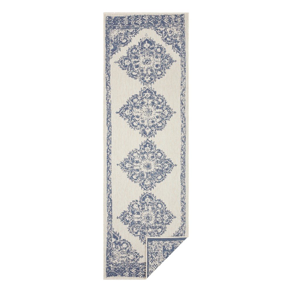 Modro-krémový venkovní koberec NORTHRUGS Cofete, 80 x 250 cm v:1337767
