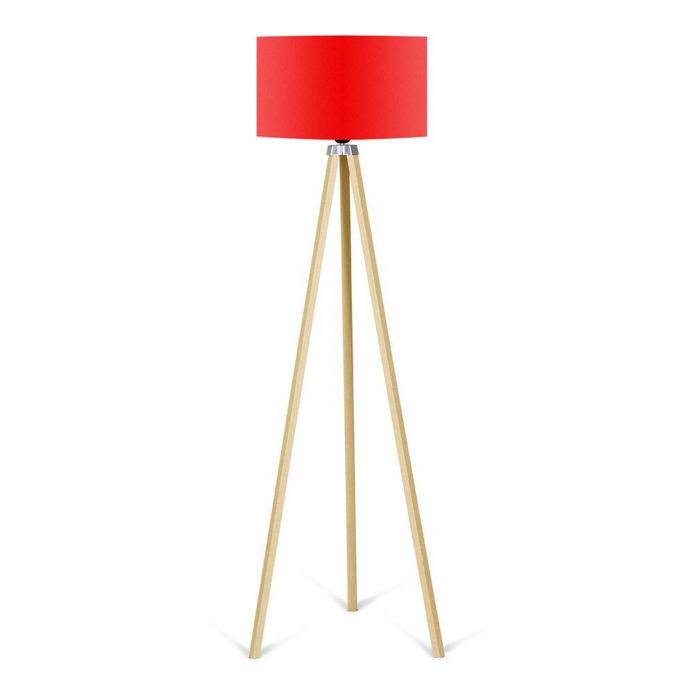 Stojací lampa s červeným stínítkem Kate Louise Naturel v:957044