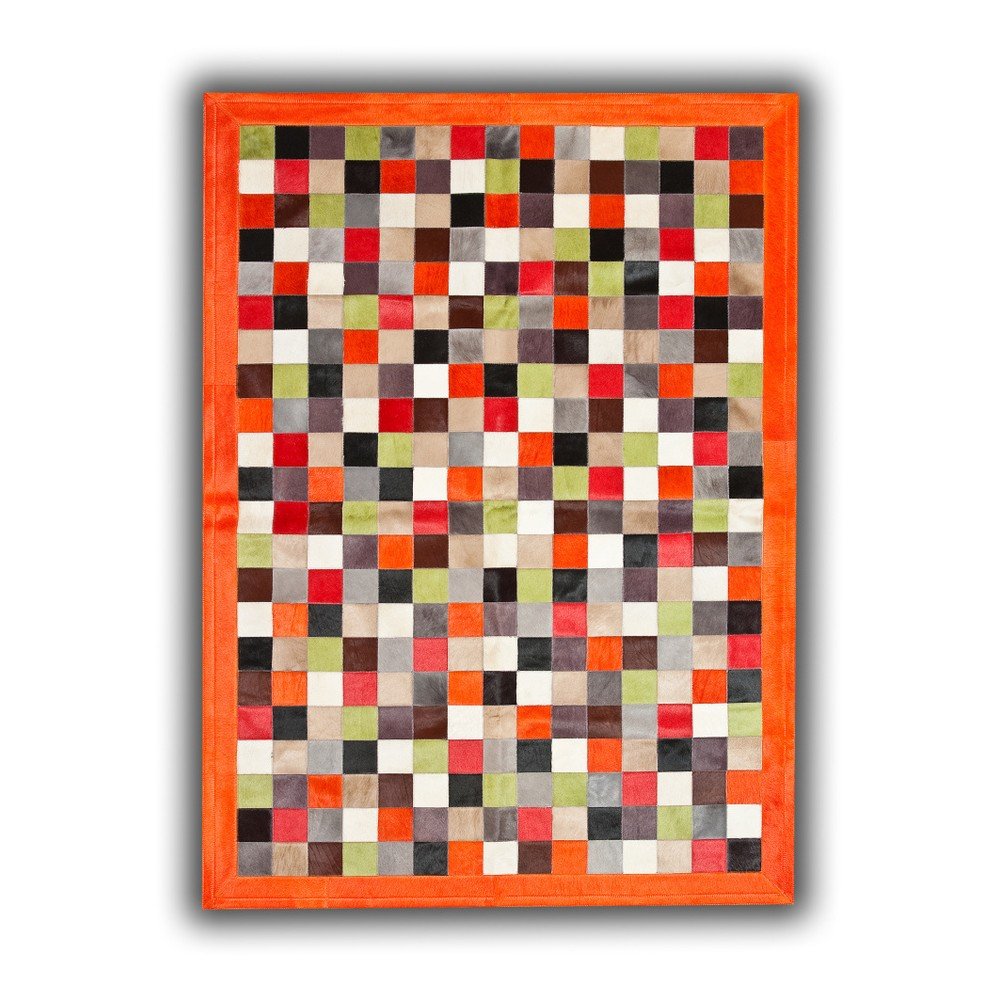 Koberec z pravé kůže Pipsa Multi Orange, 140x200 cm v:913008