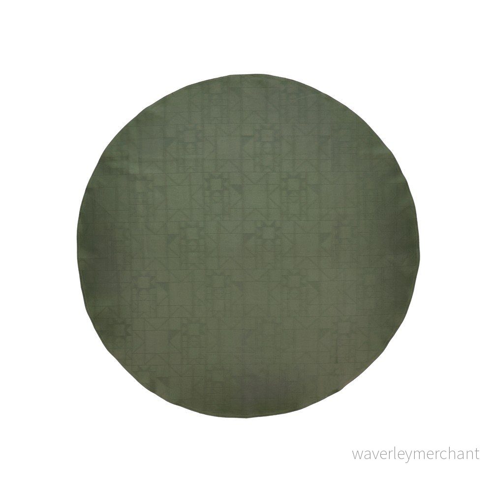 Zelený kulatý koberec pod vánoční stromeček ø 120 cm Star Damask v:1459420