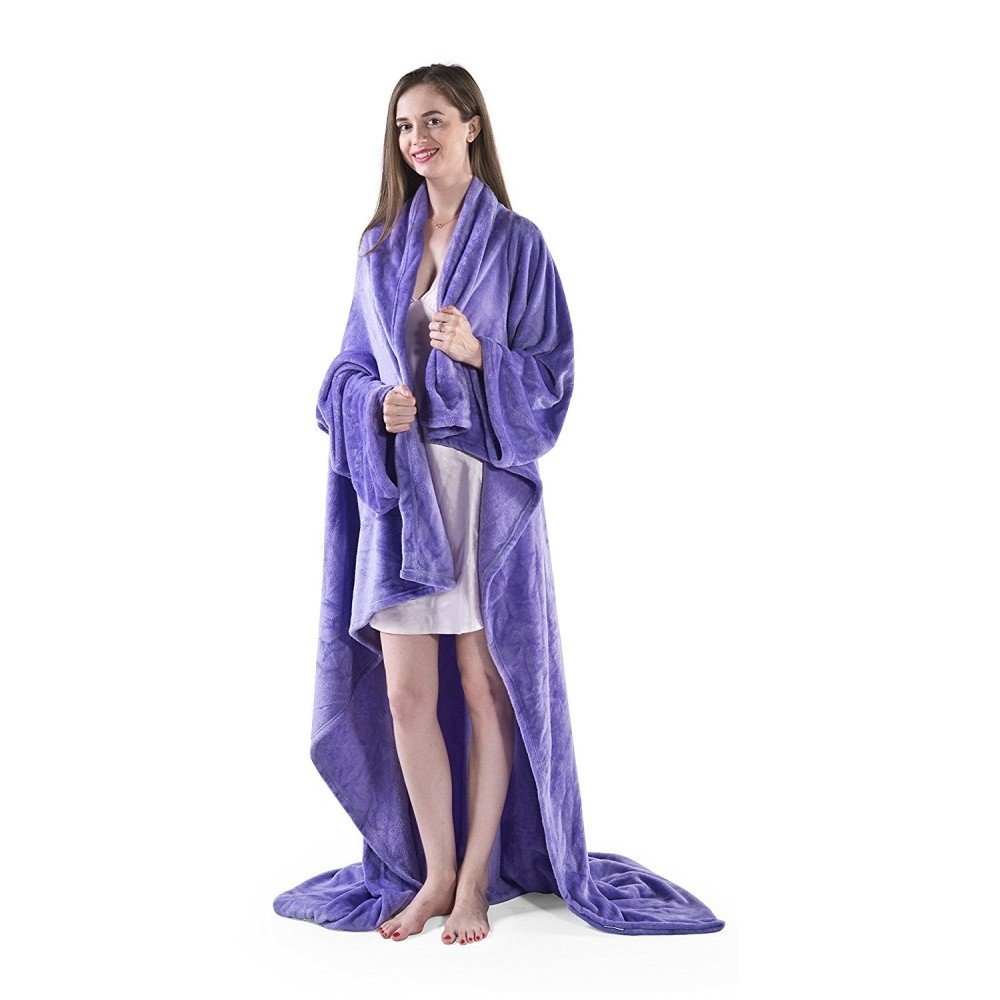 Světle fialová televizní deka z mikrovlákna DecoKing Lazy, 180 x 150 cm v:922494