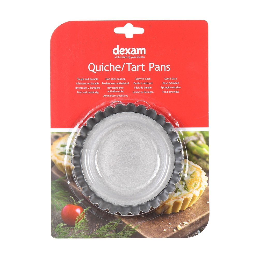 Sada 4 formiček na pečení slaného a sladkého koláče s nepřilnavým povrchem Dexam Quiche, ø 12 cm v:1219090