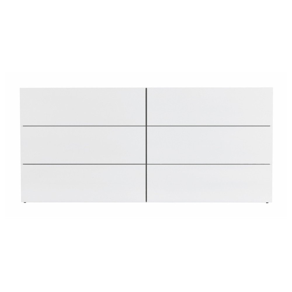 Bílá komoda se 6 zásuvkami TemaHome Aurora v:990104